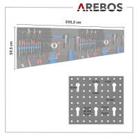 AREBOS Pared Herramientas Pared Perforada Pared Taller Pared Metálica 34 Piezas - details 17