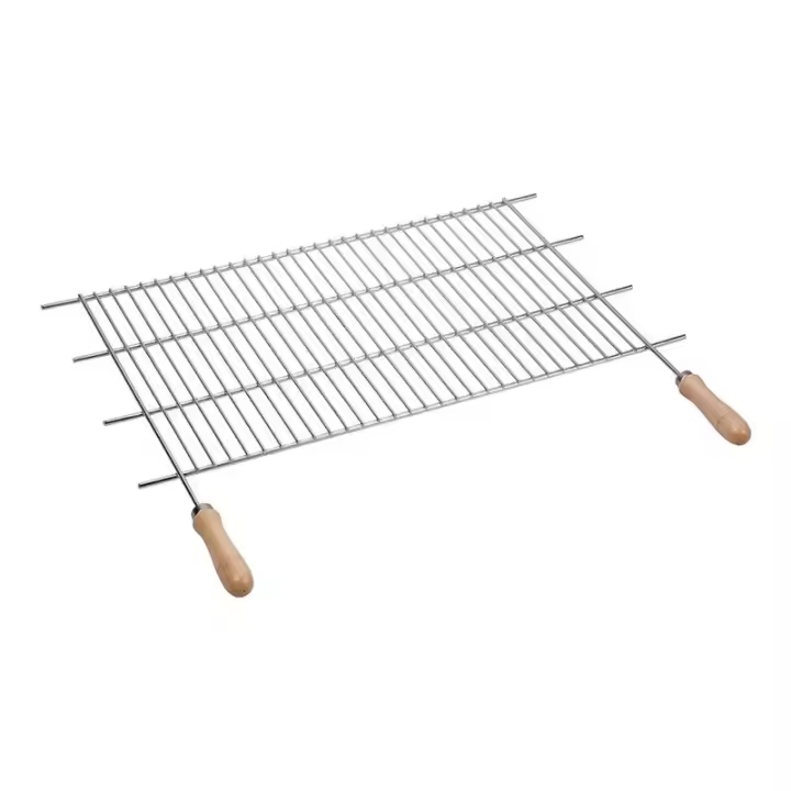 Parrilla para Barbacoa de Zinc 80x40cm con Asas de Madera Sauvic - 1