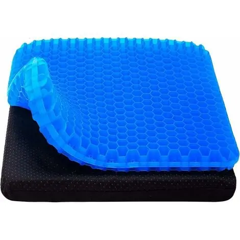 Cojín de Gel Viscoelástico Azul para Asiento Tamaño 38*32 Cm - 1