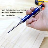 Set De Lápices Mecánicos De Metal Para Carpinteros Con Afilador Integrado Y Líneas De Recambio Herramientas De Dibujo Y Marcado Profundo - details 3