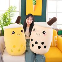 Almohada De Té De Burbuja Gigante 22-70cm Peluche Squishy Con Boba Bebida De Frutas Y Helado Decoración Para Regalo - details 9