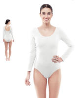 Traje de baile de Ballet  para niñas mujeres, mango largo y cuello redondo, leotardo de gimnasia para niños, Ropa de baile - details 5