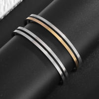 Pulsera De Titanio Doble Capa Brillante Para Hombres Y Mujeres Pulsera De Cuff De Dos Colores Joyería Para Parejas Estilo Clásico - details 0
