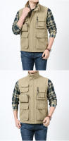 Chaleco Casual FGKKS 2024 Para Hombres De Color Sólido Con Multiple Bolsillos Corte Ajustado Calidad Superior Streetwear Vest Para Verano - details 7