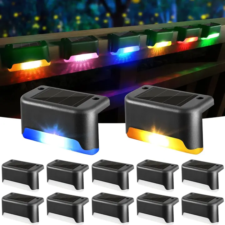 Luz Solar de Escaleras LED, Luces Solares Exteriores para Jardin Cambio de Color - 1