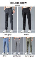 Pantalones Clásicos Para Hombre Verano 2024 Gris Azul Negro Moda Casual Comodidad Talla Media Cierre De Cremallera Estilo Recto - details 7