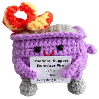 Muñeca De Crochet Con Diseño De Basura Decoración Para Escritorio Regalo De Navidad Accesorio Kawaii Para Amigos Y Familia - details 9