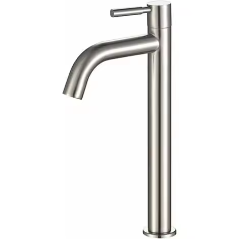 Grifo monomando para lavabo de baño, Grifo de Agua fría de Maple inoxidable - 1