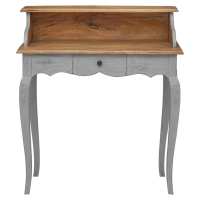 vidaXL Escritorio de madera maciza de caoba 80x40x92 cm - details 1