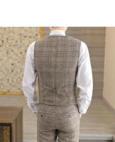 Traje De Negocios Para Hombre Slim Fit Conjunto Tres Piezas Con Chaleco Y Pantalones Elegante Vestimenta Profesional Para Bodas - details 10
