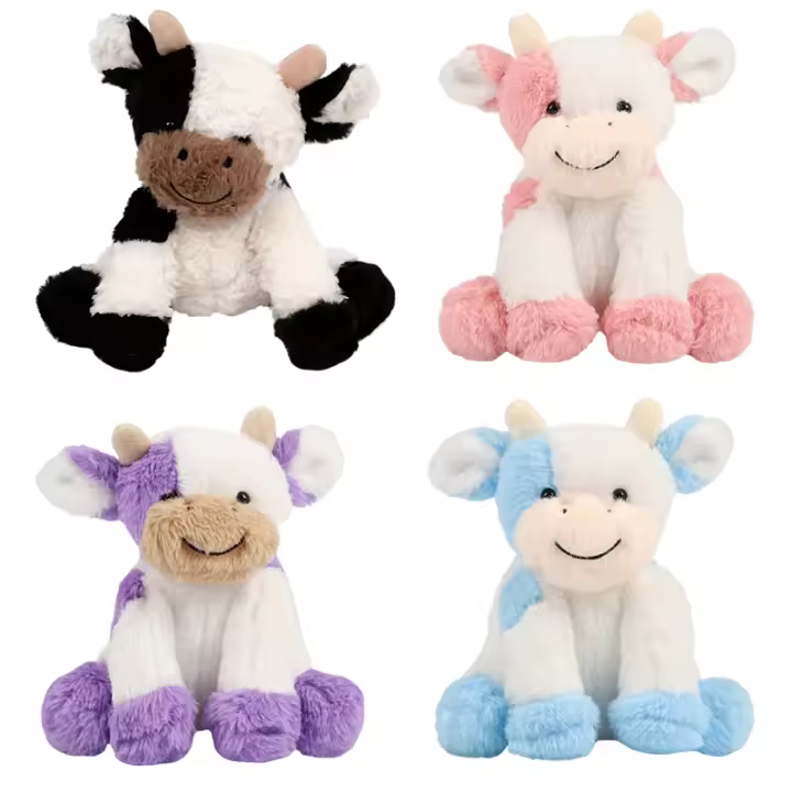Almohada De Peluche De Vaca Sentada En Fresa Para Niñas Juguete De Cojín Suave Regalo De Cumpleaños Para Niños Y Niñas - 1