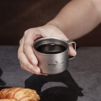 Taza De Camping De Titanio Boundless Voyage Doble Pared Mini Para Café 100m Ti3085D Resistente Al Agua Hervida Sin Desgaste - details 3