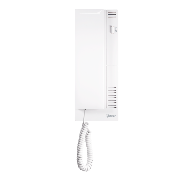 GOLMAR Ref. 11205510P Telefonillo Interfono Universal Sistema 4 + N hilos Modelo T-510R con cable Blanco (Compatibles mirar tabla de equivalencias)