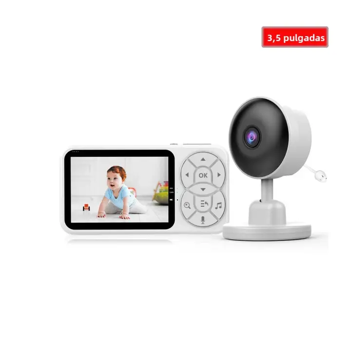 Monitor De Bebé Con Video 3.5 Pulgadas Pantalla LCD De 2.8 Pulgadas Visión Nocturna Audio Bidireccional Cámara De Seguridad Intercomunicación HD 1080P - 1