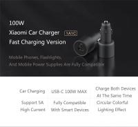 Cargador De Coche Original Xiaomi 100W Doble USB Carga Rápida Mi Car Charger USB-A USB-C Salida Dual Con Luz LED Y Cable De 5A - details 0