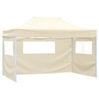 vidaXL Carpa Pabellón Plegable 3 Paredes Cenador Pérgola Eventos Fiestas Patio Color Azul,  Antracita,  Crema y mas - details 2