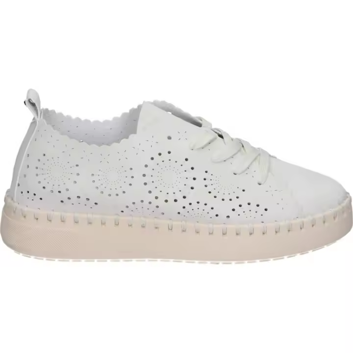 CHIKA10 | Zapatos Casual CHK10 Carmen Up 01 para Mujer – Zapatos Planos en Color Beige con Detalles – Zapatos con Cordones – Estilo Casual – Cómodos – Versátiles – Planos – Combinables – Moda - 1