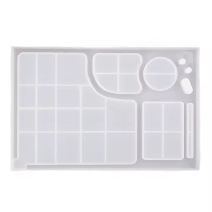 Molde de resina epoxi de cristal DIY, molde de silicona para maquillaje, decoración del hogar - 1