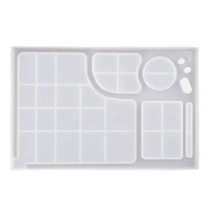 Molde de resina epoxi de cristal DIY, molde de silicona para maquillaje, decoración del hogar - 1