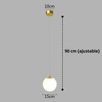 Modern Simple Lámpara Colgante LED Nordic Para Sala De Estar Dormitorio Restaurante Bar Decoración De Hogar 220V Metal Blanco - details 11