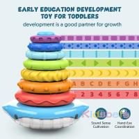 Juguete Educativo De Torre De Pila Pyramidation Para Niños Sensory Montessori Bloques De Construcción Suaves Para Bebés Y Niñas Edad Recomendada 13-36 Meses - details 0
