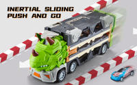 Juguete De Coche De Ferrocarril Triceratops Deformable Almacenamiento Plegable Vehículo De Transporte De Aleación Para Niños - details 4