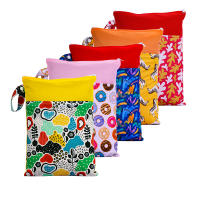 BIAI Beautiful Pattern Polyester Baby Waterproof Swimsuit Bag Double Pocket Baby Diaper Dry Mini Wet Bag Diaper Nappy Bag 25*35 - details 7