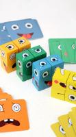 Juguetes Educativos Para Niños Bloques De Cambio De Emoción Expresiones Rompecabezas Juegos De Cubo Aprendizaje - details 5