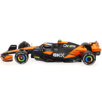 Burago - Maqueta McLaren MCL38 2024 escala 1:24 de Lando Norris, réplica con licencia oficial del GP de Miami, figura incluida y diseño fiel al monoplaza real - details 2
