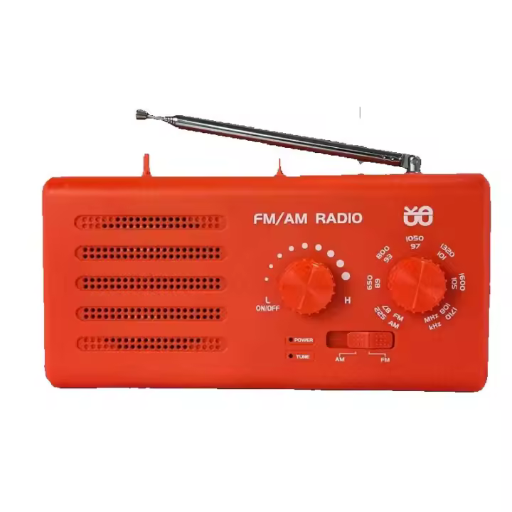 Radio Portátil FM/AM, Transistor Radio Botón de Ajuste Extra Grande, 5W Altavoz Grande, Soporte de Alimentación USB/Operador Batería - Blanco - 1