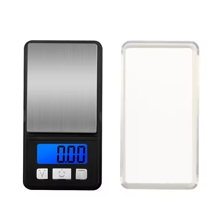 FODWET Escala Digital Mini De Precisión 0.01g Con Pantalla LCD Portátil Para Joyería Y Medicina Herbal Escala De Miligramos De Acero Inoxidable - 1