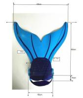 Aletas individuales para adultos y niños, aletas dobles, aletas de una pieza de sirena, equipo de natación para buceo - details 3