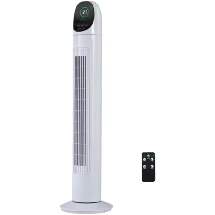 Max Star - Ventilador de Torre Silencioso 86 cm con Pantalla LED, Temporizador Digital y Mando a Distancia | Oscilante, 3 Velocidades, Bajo Consumo – Ideal para Hogar y Oficina - Potente - 1