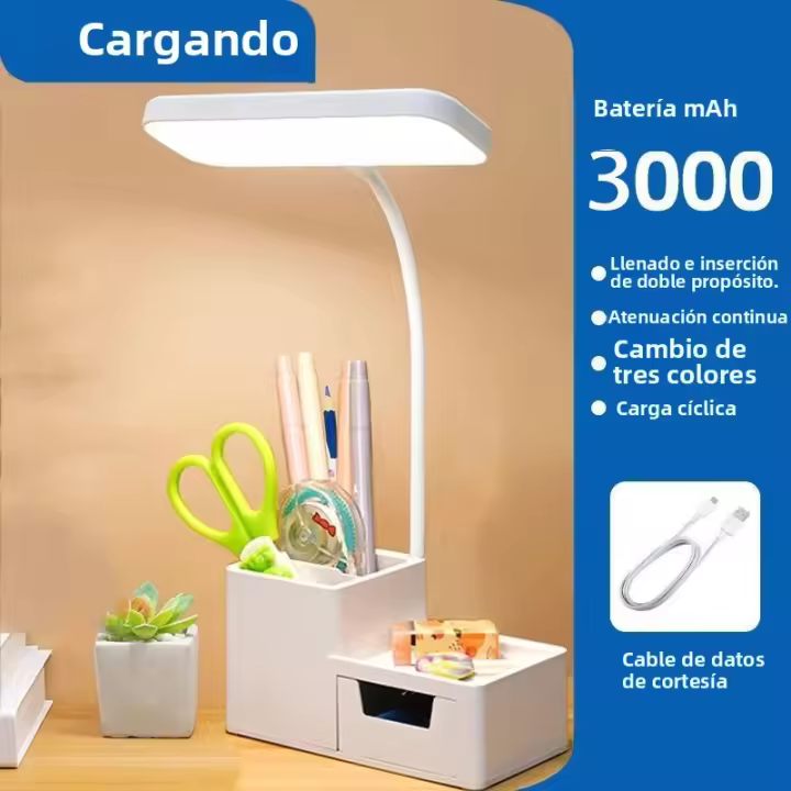Lámpara De Escritorio LED Táctil Con 3 Niveles De Iluminación Recargable Por USB Protección Ocular Plegable Para Lectura En La Cama - 1