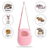 Mochila De Viaje Para Hamster Chinchilla Conejo De Indio Y Conejo De Peluche Caja De Transporte Respirable Suave Y Cálida Para Pequeños Animales - details 4