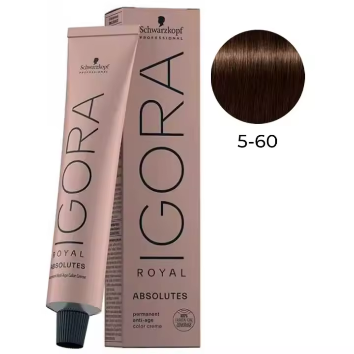Tinte Igora Royal Absolut / Schwarzkopf - 5.60 Castaño Claro Chocolate Natural - 1