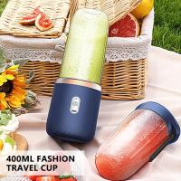 40W Mini Batidora Portátil,Mini Licuadora de Jugo Portátil,Taza Personal/Recargable Type-C/Doble Taza-Azul - details 1