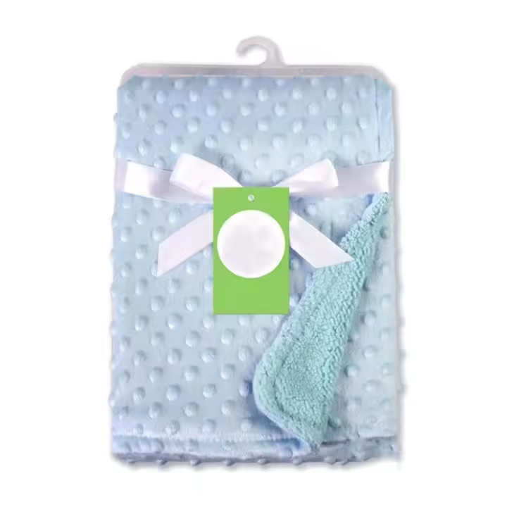 Manta Bebé Suave Y Cálida De Poliéster Para Invierno Manta De Acogida Para Cuna Bolsa De Empaquetado Para Bebés Unisex Tamaño Adequado Para 0-36 Meses - 1