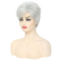 Pelucas Sintéticas De Pelo Ombre Marrón Y Rubio Para Mujeres BCHR Corta Pixie Cut Peluca Mixta De Uso Diario Tamaño Promedio Densidad 150% - details 26