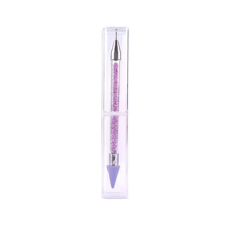 1PC Herramienta De Punto Para Uñas Con Doble Cabeza Acrílico Metálica Para Rhinestones Gemas Cristales DIY Pintura De Uñas - 1