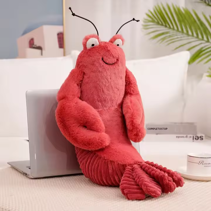 Muñeco De Peluche De Lobo De 30 Cm Cangrejo De 22 Cm Decoración Para Habitación De Gato Y Perro Juguete De Animales Suave Regalo Para Niños - 1