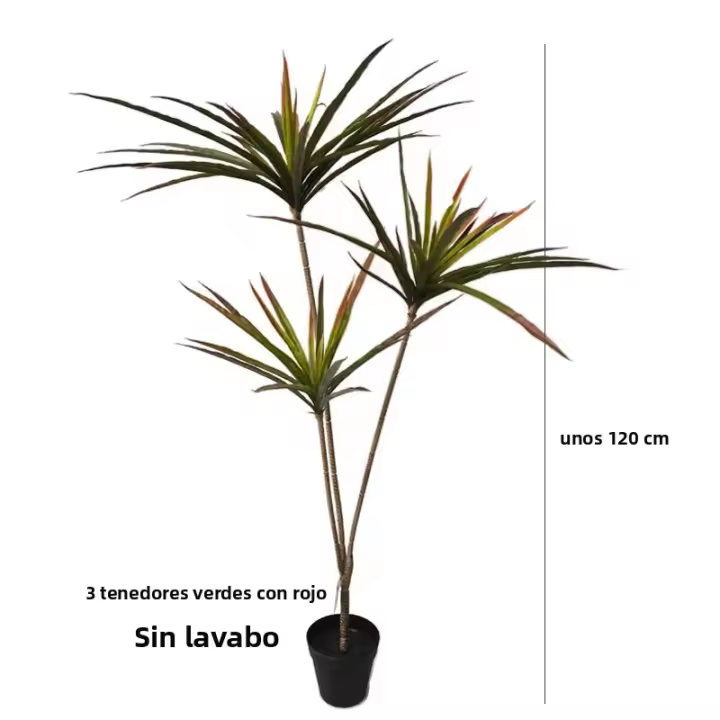 Planta Artificial De Dracaena Tropical Grande 90-120cm Potted Falsa Palma De Hojas De Plástico Para Decoración Interior Y Jardín En Casa - 1