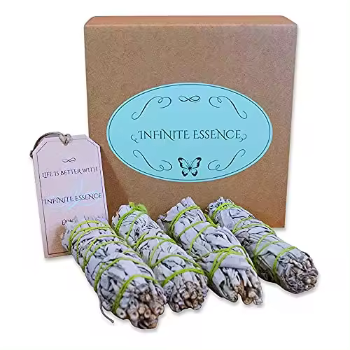 LAMARE - Salvia Californiana - Apiana - para Quemar - Pack de 4 Unidades - Recolectada de Forma 100% Artesanal y sostenible. - 1