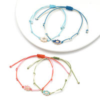 Pulsera De Encanto Ojo De Hamsa De Mano Turca Ajustable Para Hombres Y Mujeres Joyería De Moda Con Cadena Tejida Metálica Unisex - details 2