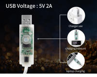 Luces De Navidad Faeirys LED Cadena Bluetooth WS2812B RGBIC Direccional Música Garlanda Decoración De Fiesta Boda USB DC5V Control Remoto Y APP - details 11