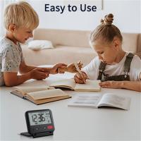 Reloj De Alarma Digital NOKLEAD Para Viaje Pequeño Con Pantalla LCD Luz Alba Fecha Temperatura Sono 12/24H Fin De Semana Para Dormitorio Y Oficina - details 9