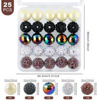 Sunrony Bolas De Bayas De Resina Con Piedras Preciosas Cuentas Acrílicas Para El Día De La Madre Joyería DIY Accesorios De Decoración De Collar - details 8