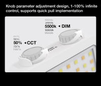 Luz De Cámara LED 40W Bi-color 2700-6200K CRI/TLCI 96+ Con Manija 6400mAh Para Fotografía Y Video Iluminación De Estudio Portátil - details 12