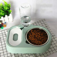 Tazón Automático De Acero Inoxidable Para Mascotas Anti-Tip Alimentador De Agua Para Perros Y Gatos Suministros Para Mascotas - details 2