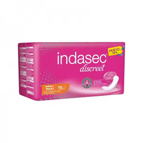 Indasec Discreet Maxi 15 Compresas - 1